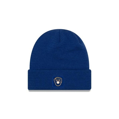 Blue Milwaukee Brewers Hat - New Era MLB Sport Knit Beanie USA9765031